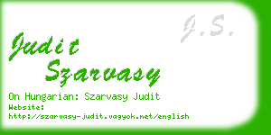 judit szarvasy business card